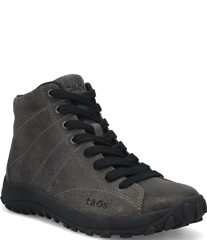 Taos Footwear Women's Trail Mix Distressed Leather All Terrain Ankle Booties