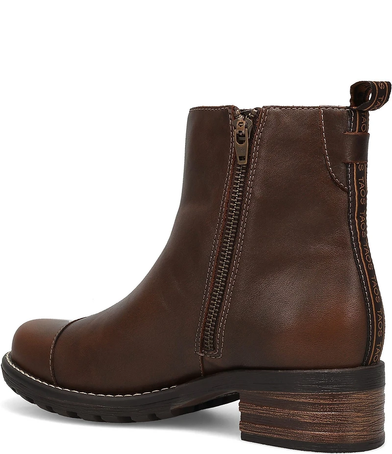 Taos Footwear Women's Uptown Leather Faux Fur Lined Booties