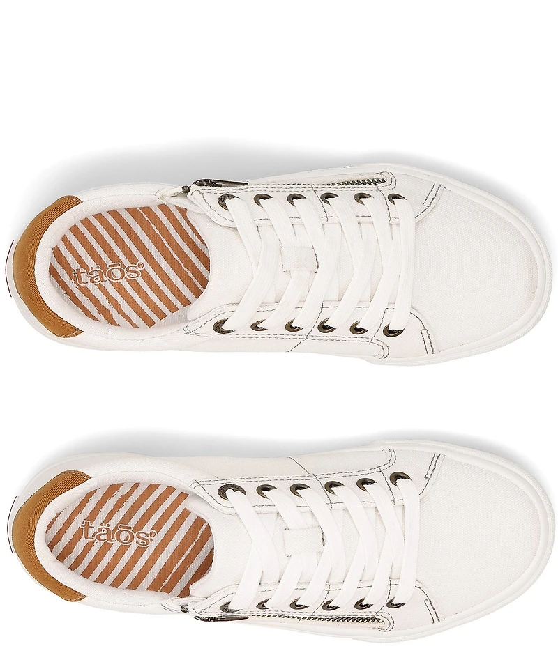 Taos Footwear Z-Soul Canvas Zip Detail Sneakers