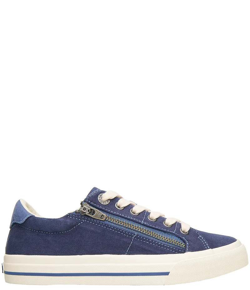 Taos Footwear Z-Soul Canvas Zip Detail Sneakers