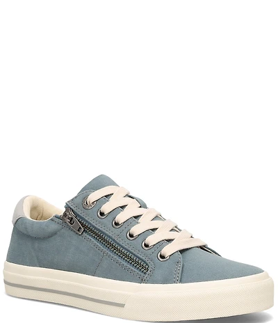 Taos Footwear Z-Soul Canvas Zip Detail Sneakers