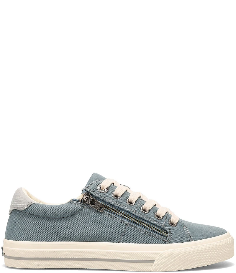 Taos Footwear Z-Soul Canvas Zip Detail Sneakers