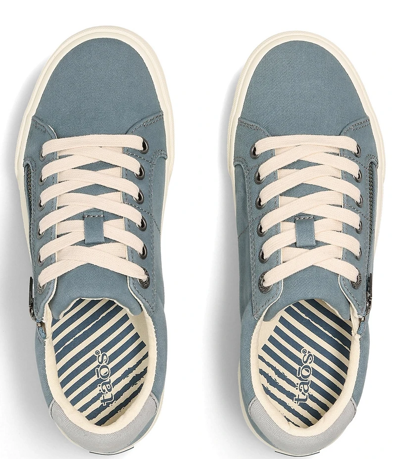 Taos Footwear Z-Soul Canvas Zip Detail Sneakers