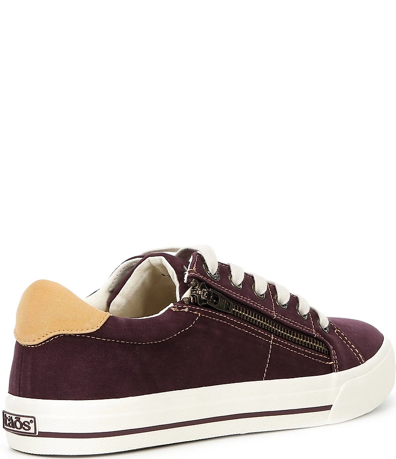 Taos Footwear Z-Soul Canvas Zip Detail Sneakers