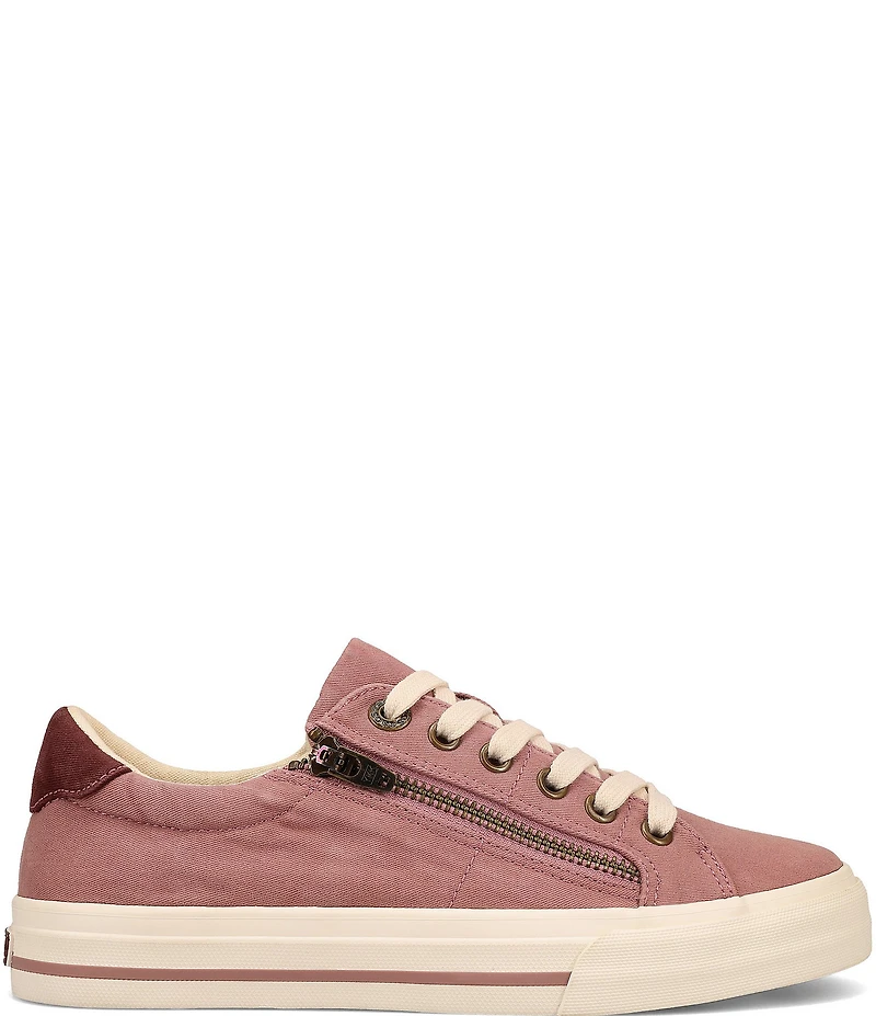 Taos Footwear Z-Soul Canvas Zip Detail Sneakers