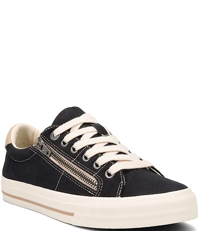 Taos Footwear Z-Soul Canvas Zip Detail Sneakers