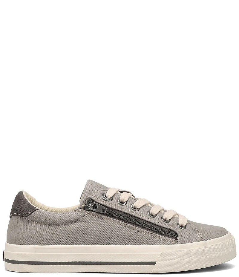 Taos Footwear Z-Soul Canvas Zip Detail Sneakers