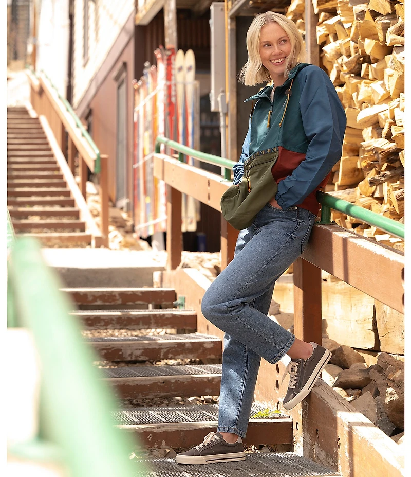 Taos Footwear Z-Soul Canvas Zip Detail Sneakers