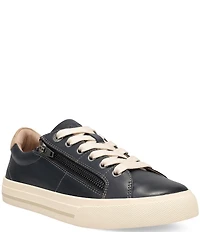 Taos Footwear Z-Soul Lux Leather Zip Platform Sneakers