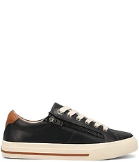 Taos Footwear Z-Soul Lux Leather Zip Platform Sneakers
