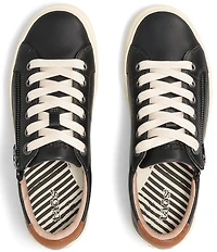 Taos Footwear Z-Soul Lux Leather Zip Platform Sneakers