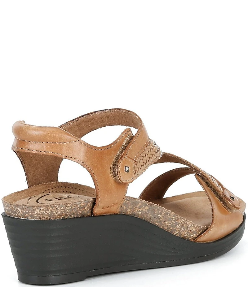 Taos Footwear Zecret Leather Wedge Sandals