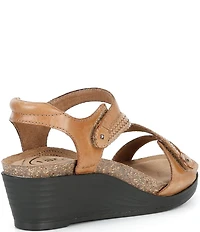 Taos Footwear Zecret Leather Wedge Sandals