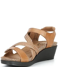 Taos Footwear Zecret Leather Wedge Sandals