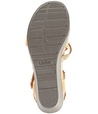 Taos Footwear Zecret Leather Wedge Sandals