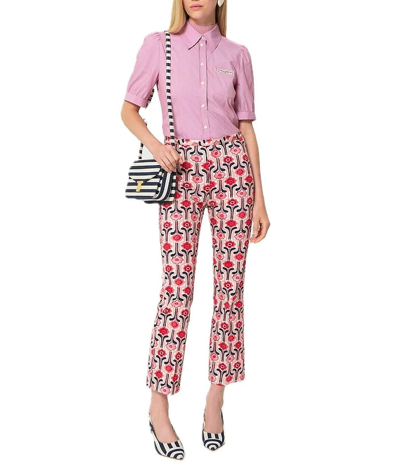 Tara Jarmon Celine Point Collar Short Sleeve Shirt