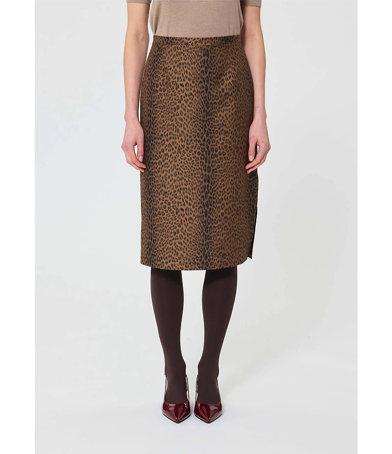 Tara Jarmon Jaden Leopard Print Pencil Skirt