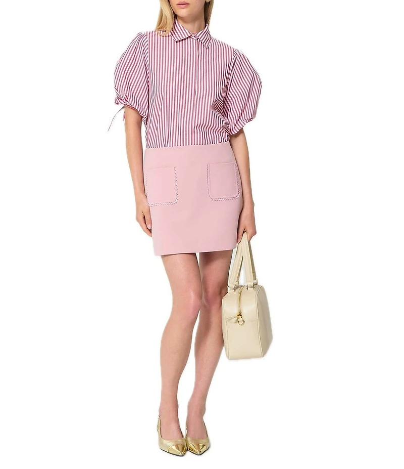 Tara Jarmon Jadis A-line Patch Pocket Mini Skirt