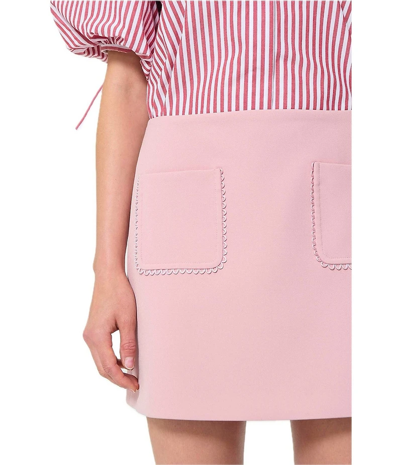 Tara Jarmon Jadis A-line Patch Pocket Mini Skirt