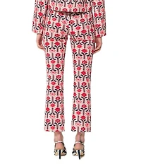 Tara Jarmon Paulino Floral Print Slim Ankle Pants