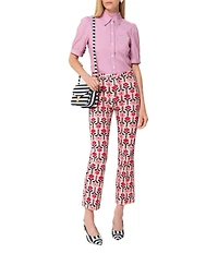 Tara Jarmon Paulino Floral Print Slim Ankle Pants