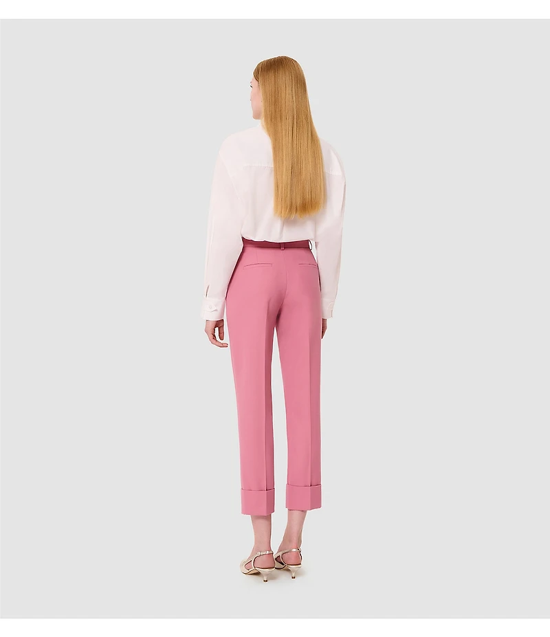Tara Jarmon Philippa Flat Front Roll Cuff Cropped Pants