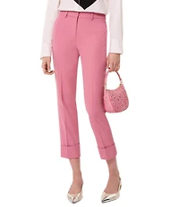 Tara Jarmon Philippa Flat Front Roll Cuff Cropped Pants