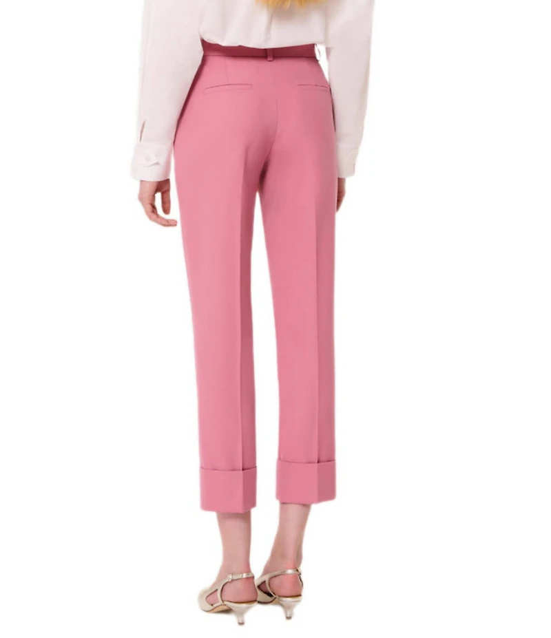 Tara Jarmon Philippa Flat Front Roll Cuff Cropped Pants