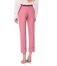 Tara Jarmon Philippa Flat Front Roll Cuff Cropped Pants