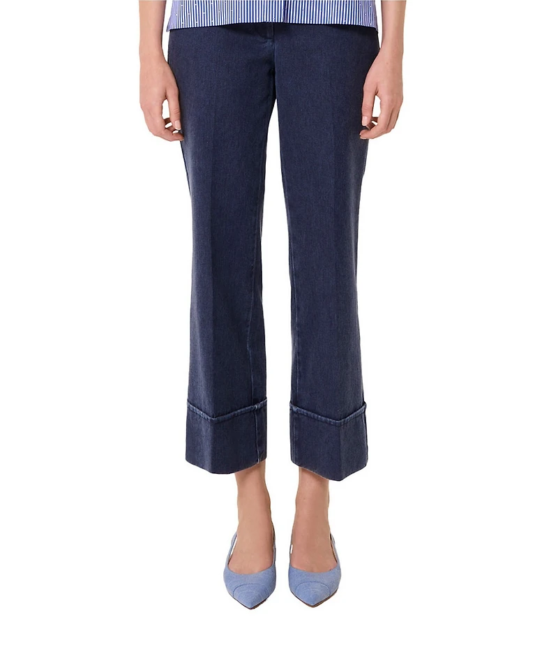 Tara Jarmon Pierre Denim Flare Leg Cropped Jeans