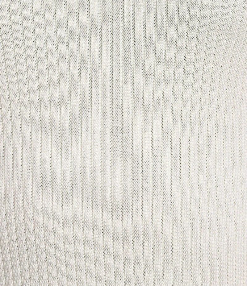 Tara Jarmon Prudie Ribbed Knit Mock Neck Long Sleeve Top