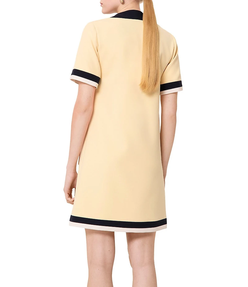 Tara Jarmon Reowa V-Neck Short Sleeve Mini Dress