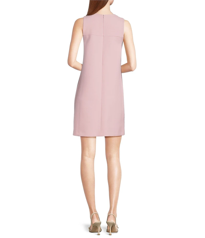 Tara Jarmon Roch Woven Round Neck Sleeveless Bow A-Line Dress