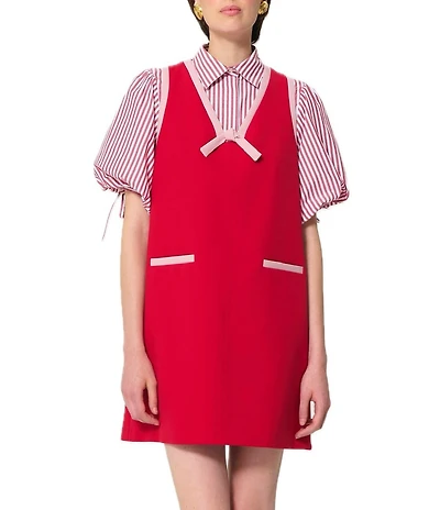 Tara Jarmon Rule V-Neck Sleeveless A-Line Dress