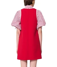 Tara Jarmon Rule V-Neck Sleeveless A-Line Dress