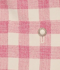 Tara Jarmon Russel Woven Gingham Round Neck Sleeveless A-Line Dress