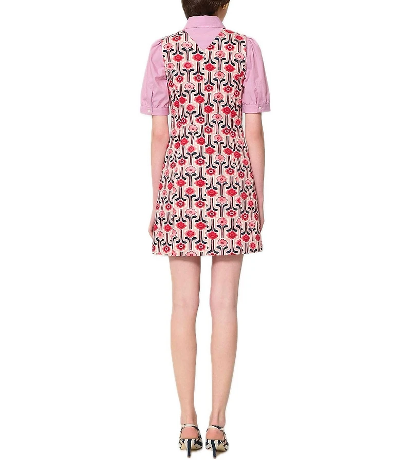 Tara Jarmon Russell Floral Print Round Neck Sleeveless Sheath Dress