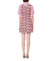 Tara Jarmon Russell Floral Print Round Neck Sleeveless Sheath Dress