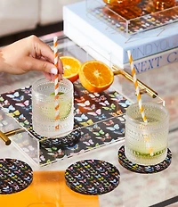 Tart by Taylor Monarch Butterfly Acrylic Coasters, Set of 4