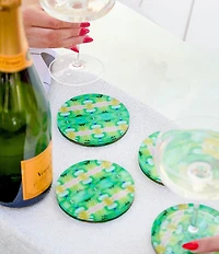 Tart by Taylor X Lara Park Boca Bay Acrylic Coasters, Set of 4