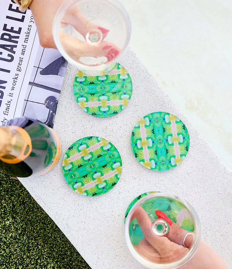 Tart by Taylor X Lara Park Boca Bay Acrylic Coasters, Set of 4
