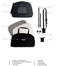 Tavo Pet Crispin™ Crash-Tested Pet Travel, Large Crate