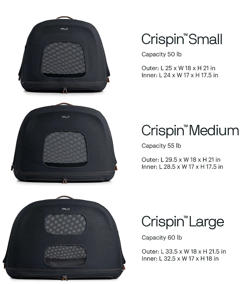 Tavo Pet Crispin™ Crash-Tested Pet Travel, Large Crate