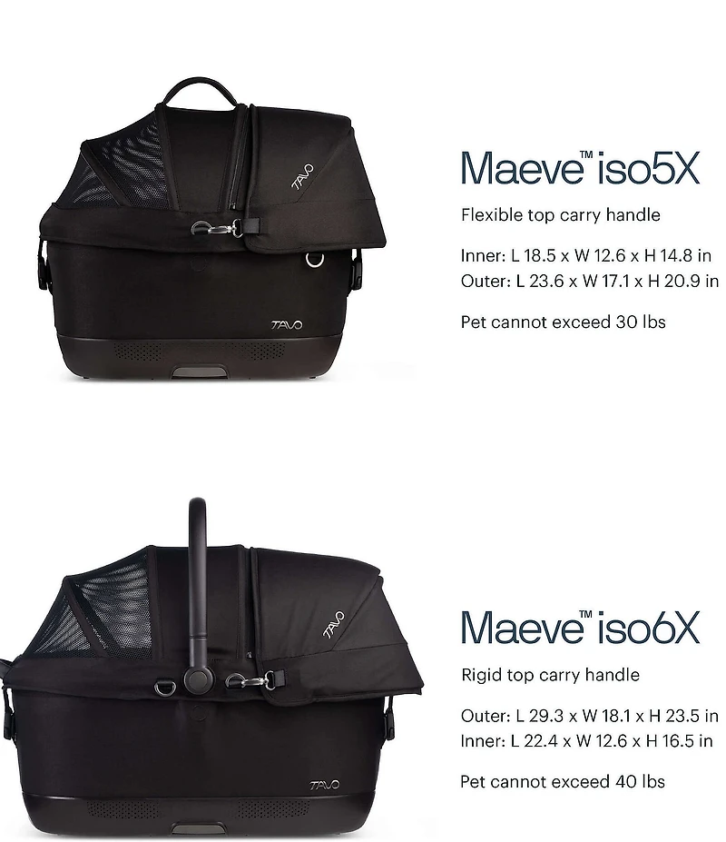Tavo Pet Maeve™ Iso 5X Car Seat + Roscoe™ Stroller Frame Travel System