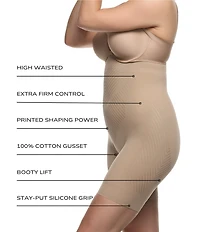 TC Fine Shapewear Iconic Core Extra Firm High Waist Thigh Slimmer With Rear Lift