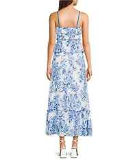 TCEC Sleeveless Paisley Print Tank Top & Matching Maxi Skirt Set
