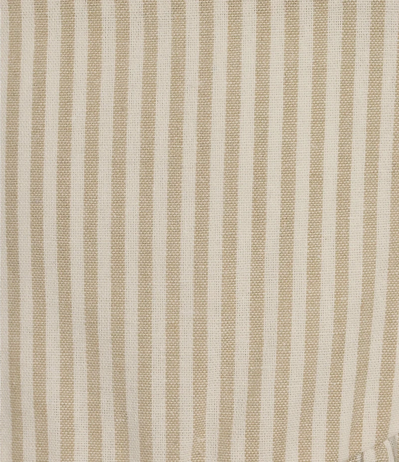 TCEC Stripe Print Square Neck Sleeveless Corset Midi Dress