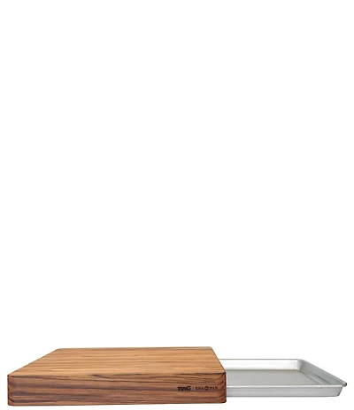 Teakhaus x USA Pan Prep To Pan Cutting Board With Half Sheet Pan