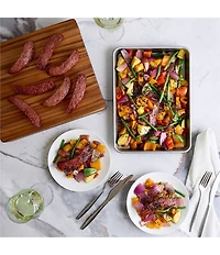Teakhaus x USA Pan Prep To Pan Cutting Board With Quarter Sheet Pan