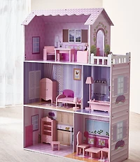 Teamson Kids 12#double; Pink Dreamland Tiffany Dollhouse with Furniture